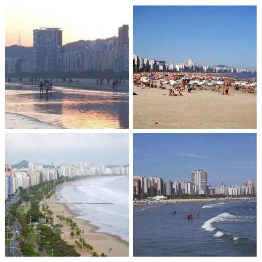 100 Mts Praia Roupa Cama Toalha Banho Wi-Fi Ar Condicionado Portaria 24 Horas Santos  Buitenkant foto